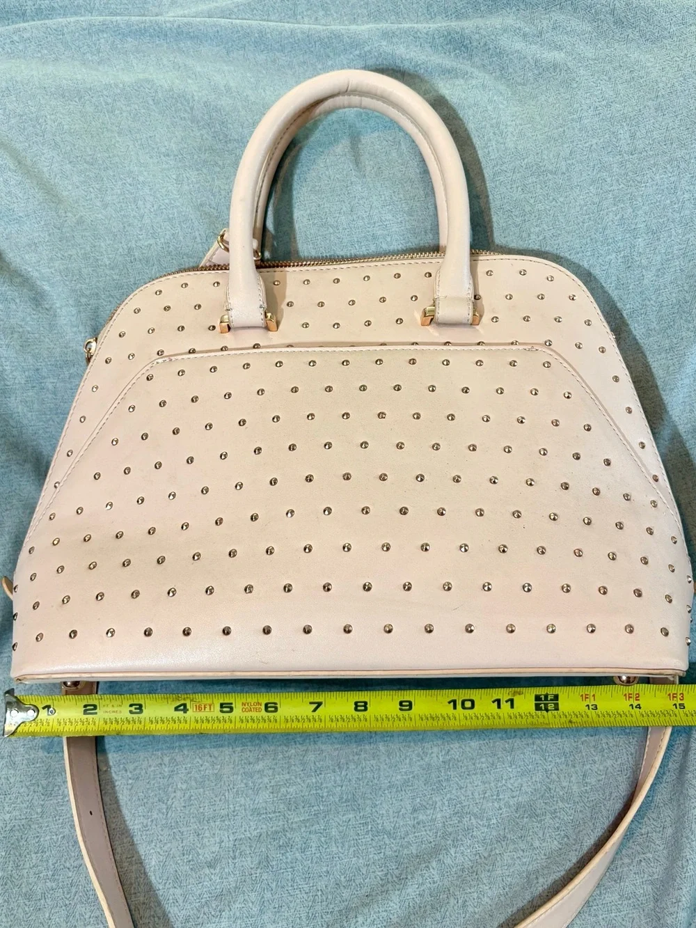 Charming Charlie Studded Blush Women's Satchel Tote Bag NWOT